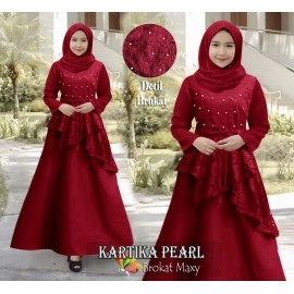 Baju Korea Hj Maxi Kartika Jc Maroon