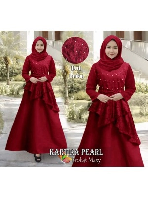 Baju Korea Hj Maxi Kartika Jc Maroon