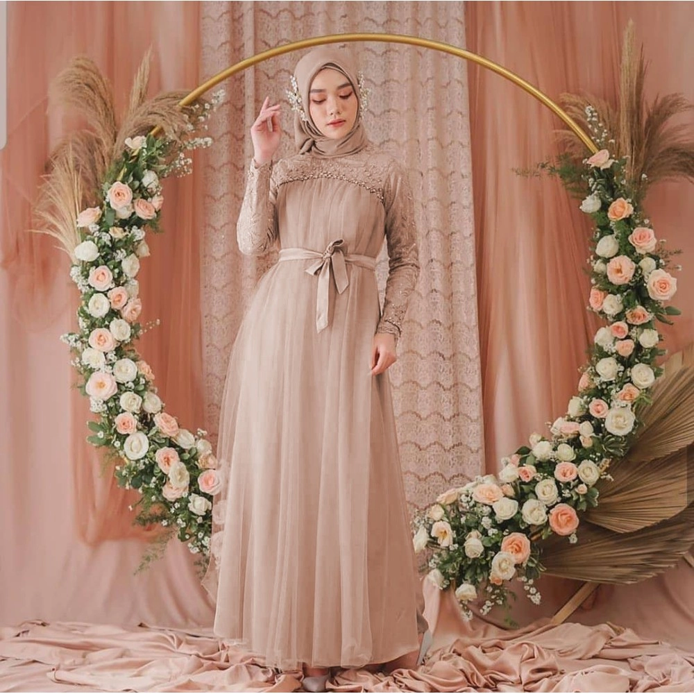 Baju Wanita Hj Maxi Mikayla Ra Mocca Baju Wanita Hj Maxi Mikayla Ra Mocca
