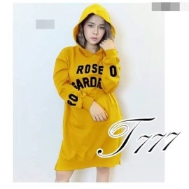 Baju Wanita Drs Hoodie Jennie Ql Mustard