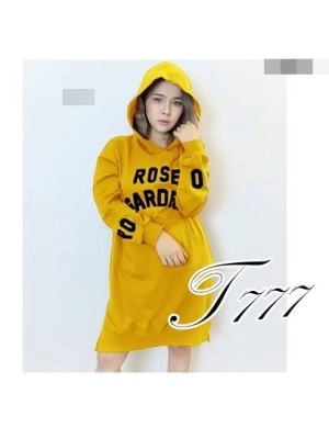 Baju Wanita Drs Hoodie Jennie Ql Mustard