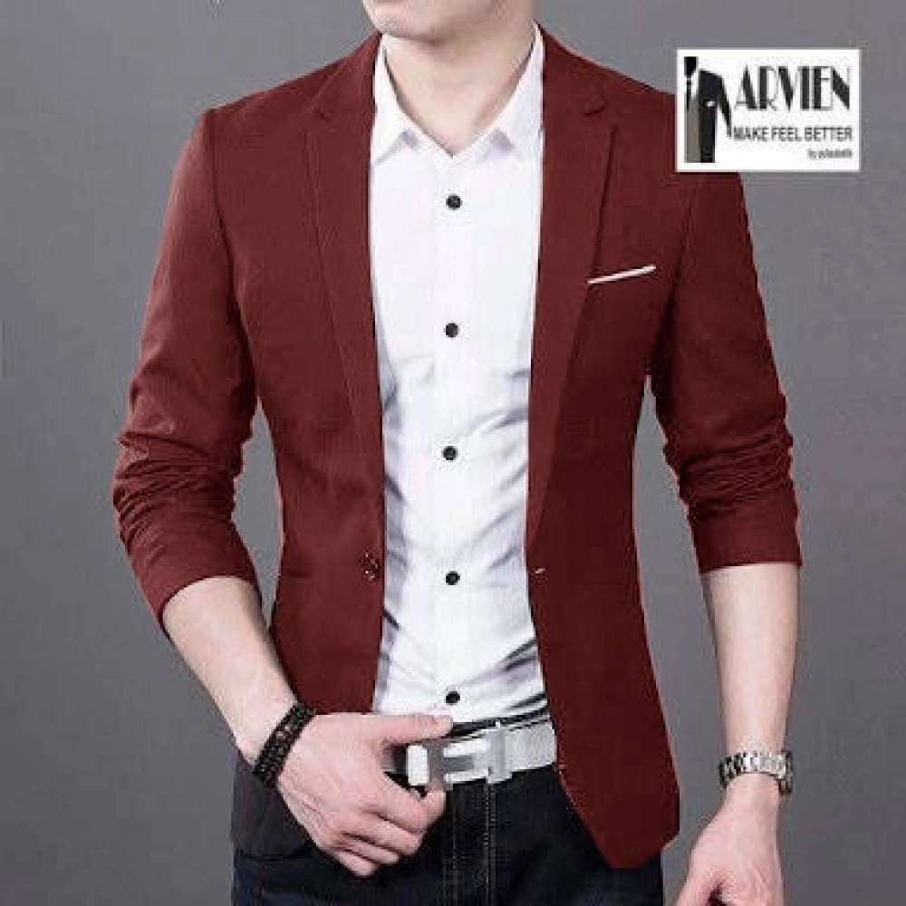 Baju Pria Blazer Arvian Maroon