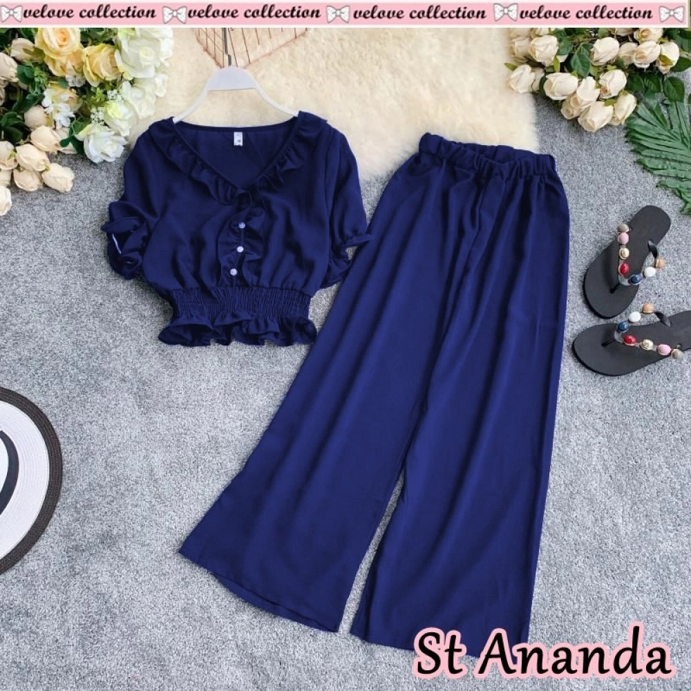 Baju Wanita St Ananda Vl Navy