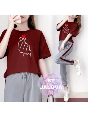 Baju Wanita St Jalova Rd Maroon