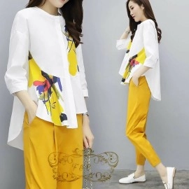 Baju Korea St Beatrice Ff Mustard