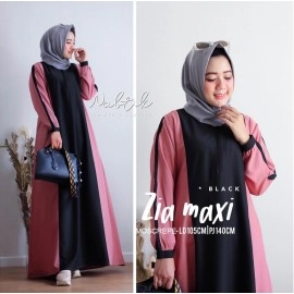 Baju Korea Hj Maxi Zia On Black