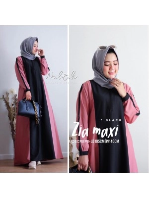 Baju Korea Hj Maxi Zia On Black