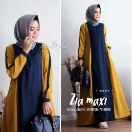 Baju Korea Hj Maxi Zia On Navy