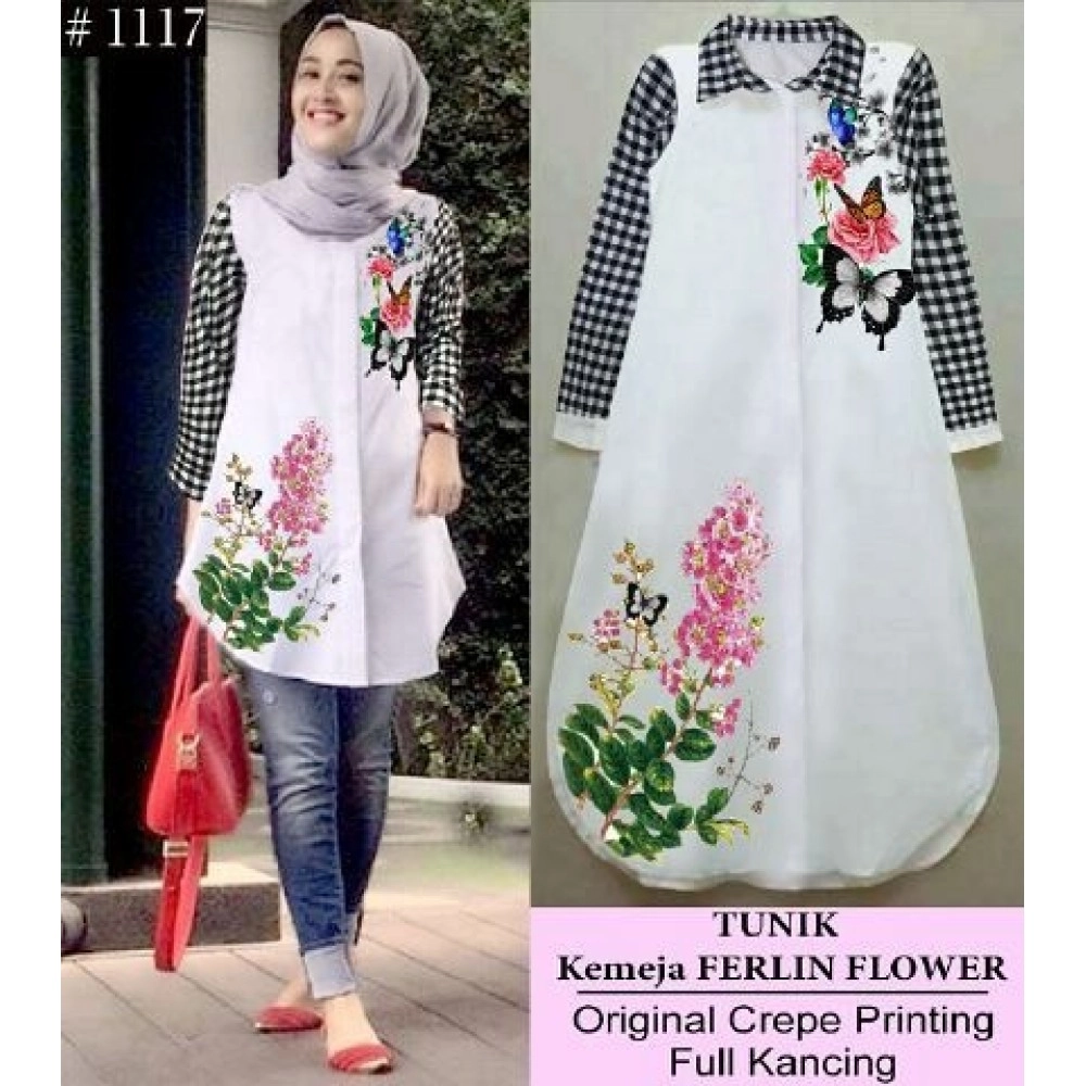 Baju Korea Tunik Selina Hitam Baju Korea Tunik Selina Hitam