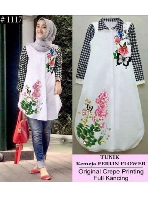 Baju Korea Tunik Selina Hitam