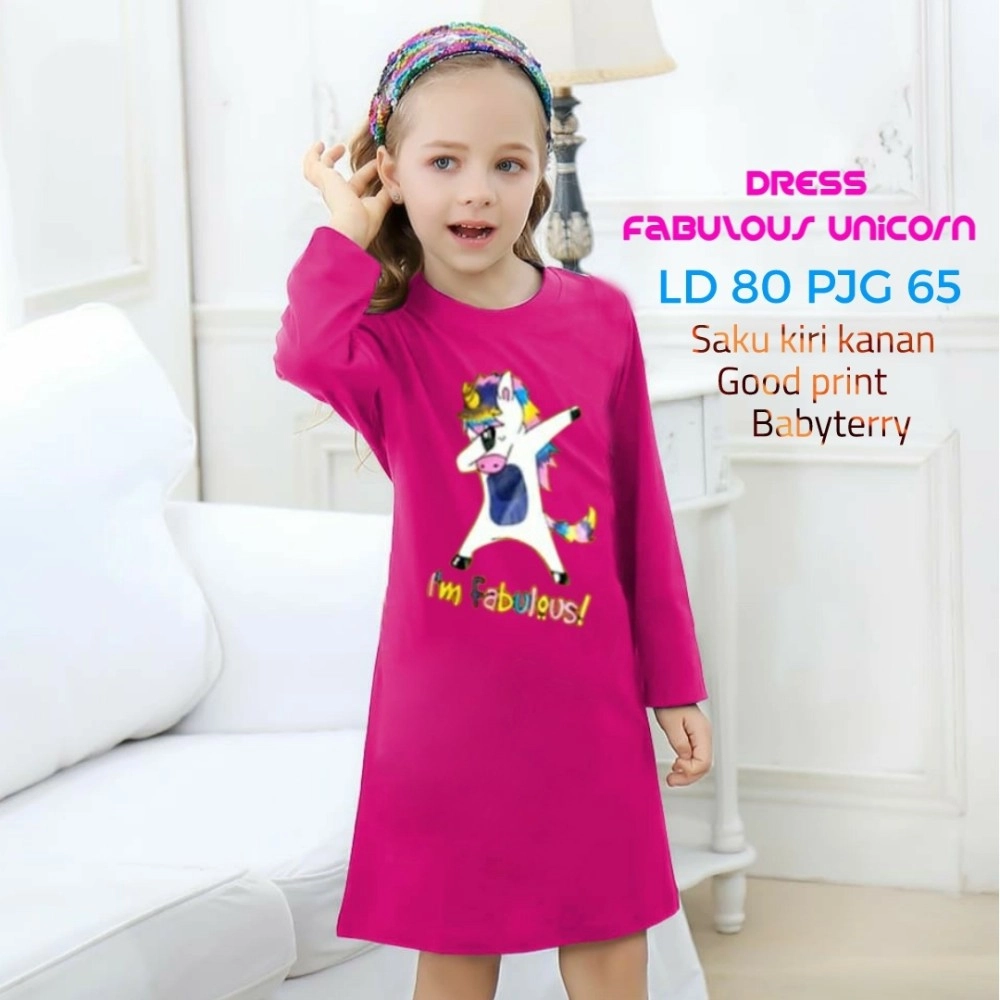 Baju Anak Kd Tunik Unicorn 043 Fanta