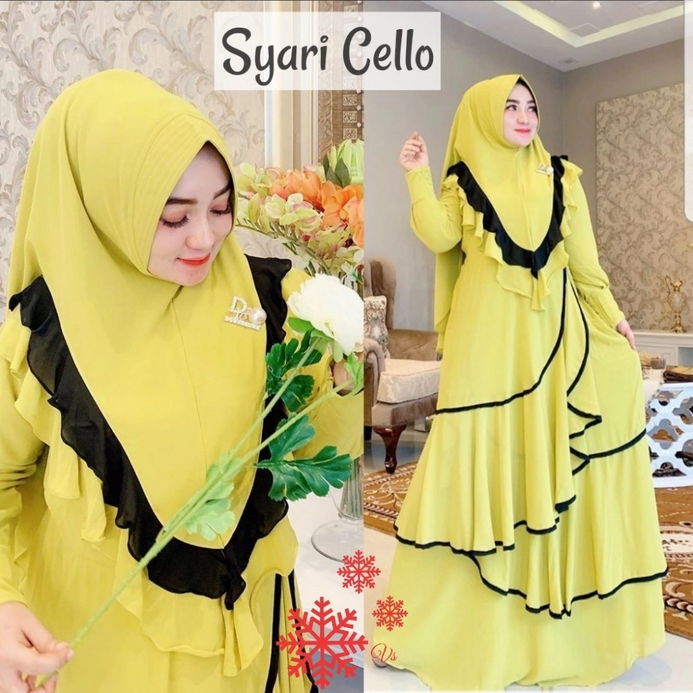 Baju Wanita Hj Syari Cello Vs Lime