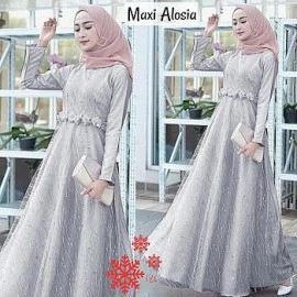 Baju Wanita Hj Maxi Alosia Vs Abu