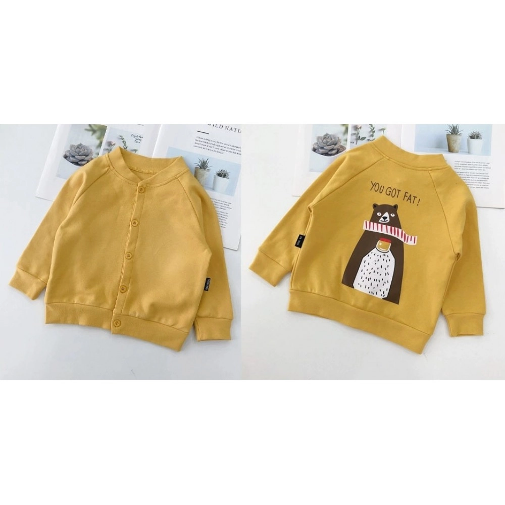 Baju Anak Kd Jkt Beruang Sm Mustard
