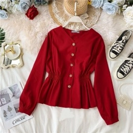 Baju Wanita Blouse Sherly Oz Maroon