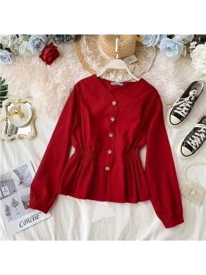 Baju Wanita Blouse Sherly Oz Maroon