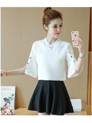 Baju Wanita Blouse Evelyn Putih