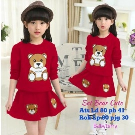 Baju Anak Kd St Rok Bear Ga 186 Maroon