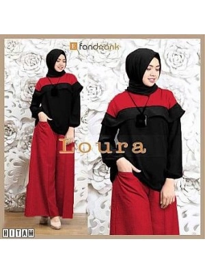 Baju Korea St Hj Loura Fs Hitam