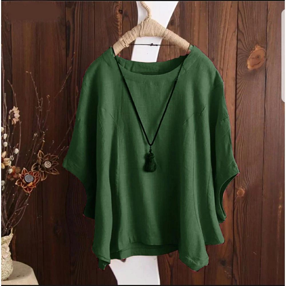 Baju Korea Jumbo Top Batwing Sm Hijau