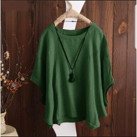 Baju Korea Jumbo Top Batwing Sm Hijau