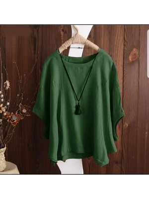 Baju Korea Jumbo Top Batwing Sm Hijau