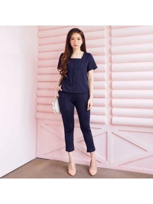 Baju Korea St Qween Hs Navy