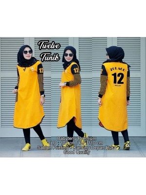 Baju Korea Tunik Twelve Us Mustard