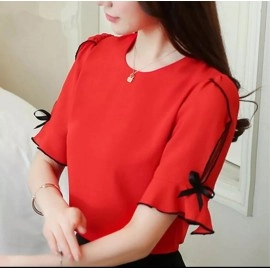 Baju Korea Blouse Valeniro Red