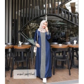 Baju Korea Hj Maxi Pertiwi Ra Navy