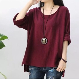 Baju Korea Blouse Irene Sm Maroon