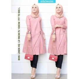 Baju Korea Tunik Yukky Oz Pink