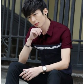 Baju Pria Kmj Man Leo Sr Maroon