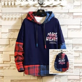 Baju Pria Sw Man Hoodie Heart Cs Navy