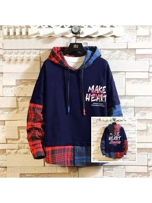 Baju Pria Sw Man Hoodie Heart Cs Navy