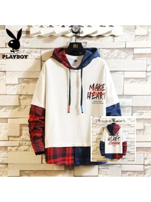 Baju Pria Sw Man Hoodie Heart Cs Putih