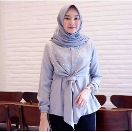 Baju Korea Blouse Tiara Yc Abu