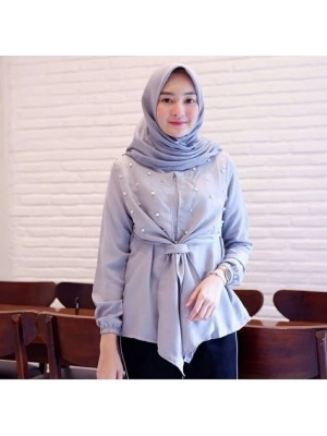 Baju Korea Blouse Tiara Yc Abu