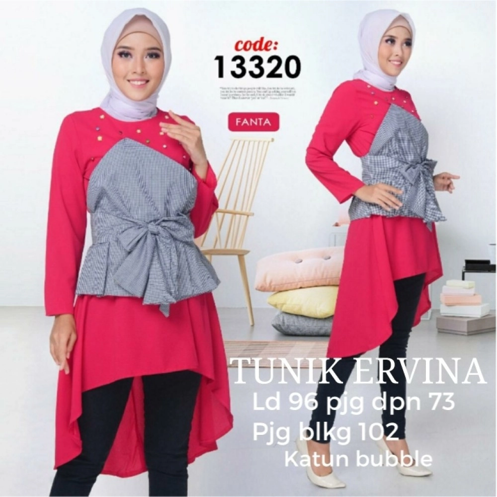 Baju Korea Tunik Drs Ervina Ga Fanta
