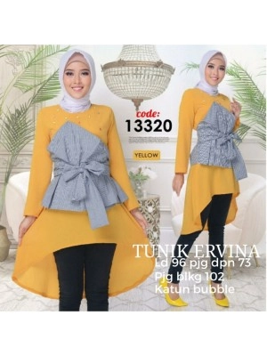 Baju Korea Tunik Drs Ervina Ga Mustard