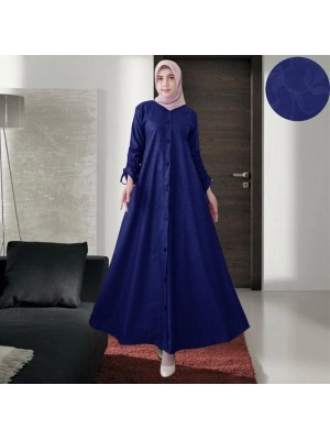 Baju Korea Hj Maxi Jamiaembos Fosi Navy
