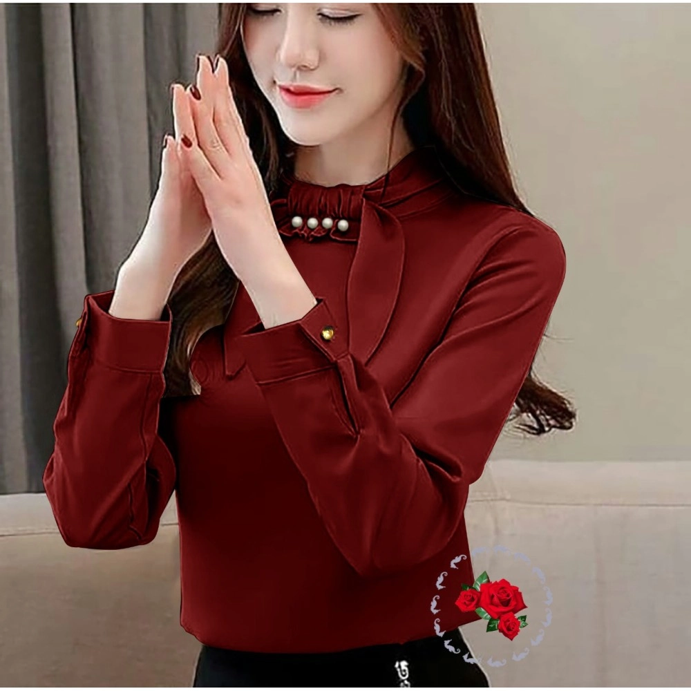 Baju Wanita Blouse Daisy Ij Maroon