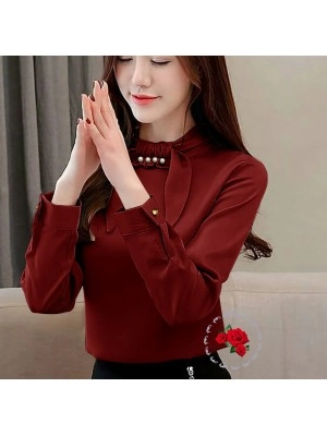 Baju Wanita Blouse Daisy Ij Maroon