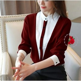 Baju Wanita Blouse Eillen Ij Maroon