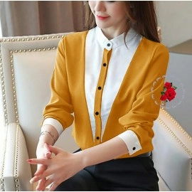 Baju Wanita Blouse Eillen Ij Mustard