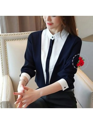 Baju Wanita Blouse Eillen Ij Navy