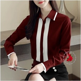 Baju Wanita Blouse Malila Ij Maroon