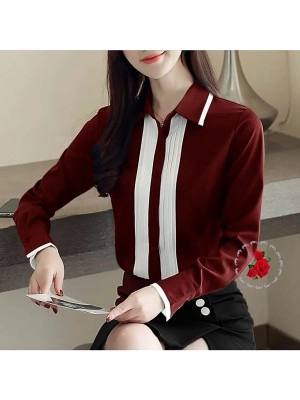Baju Wanita Blouse Malila Ij Maroon