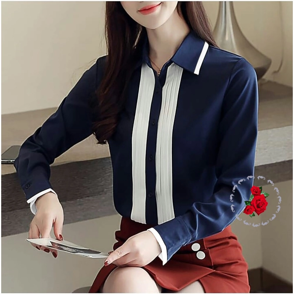 Baju Wanita Blouse Malila Ij Navy