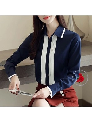 Baju Wanita Blouse Malila Ij Navy
